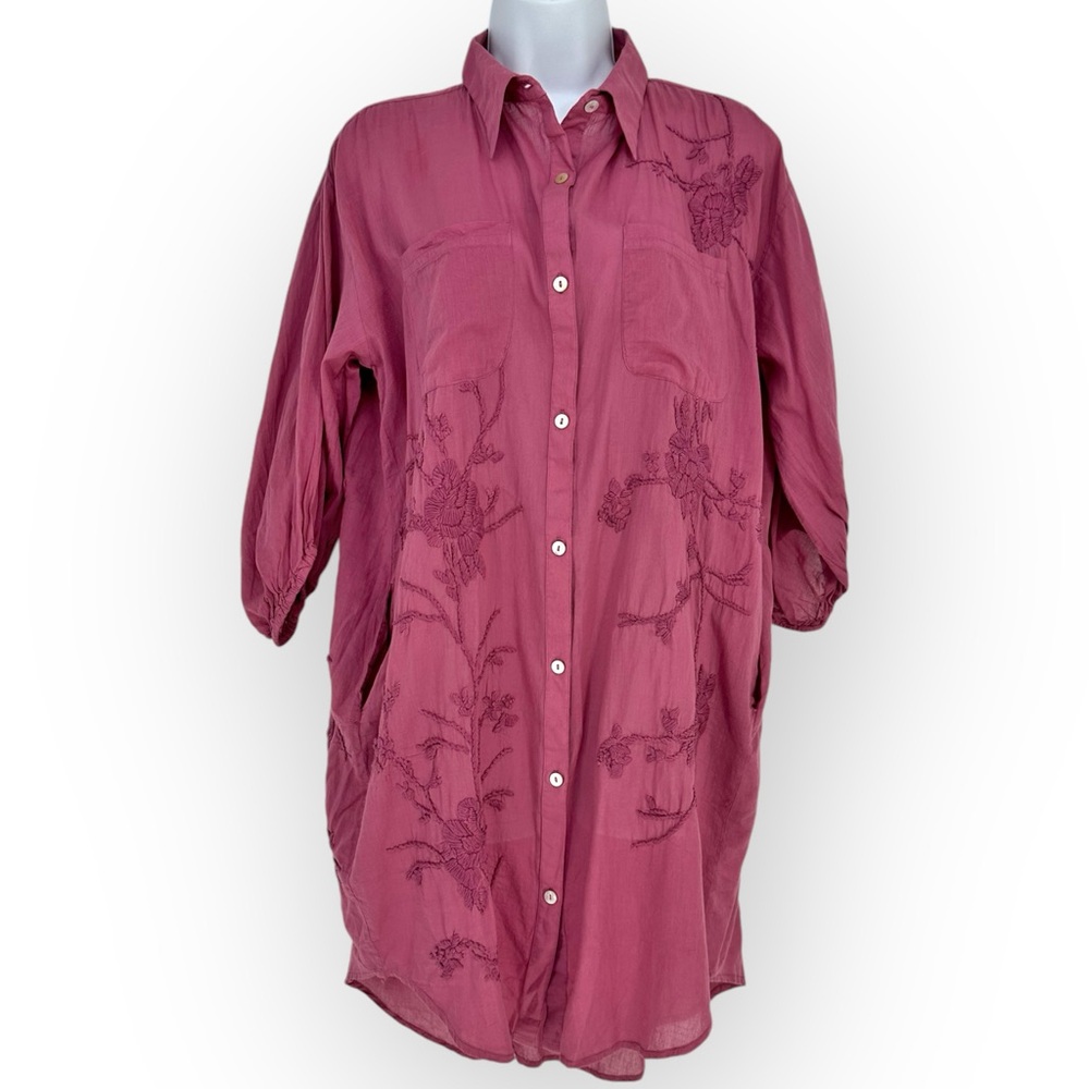NET KYLA SEO ETTA DRESS/ OVERSHIRT size XS NWT Hand Embroidered‎ Fairy Flowy